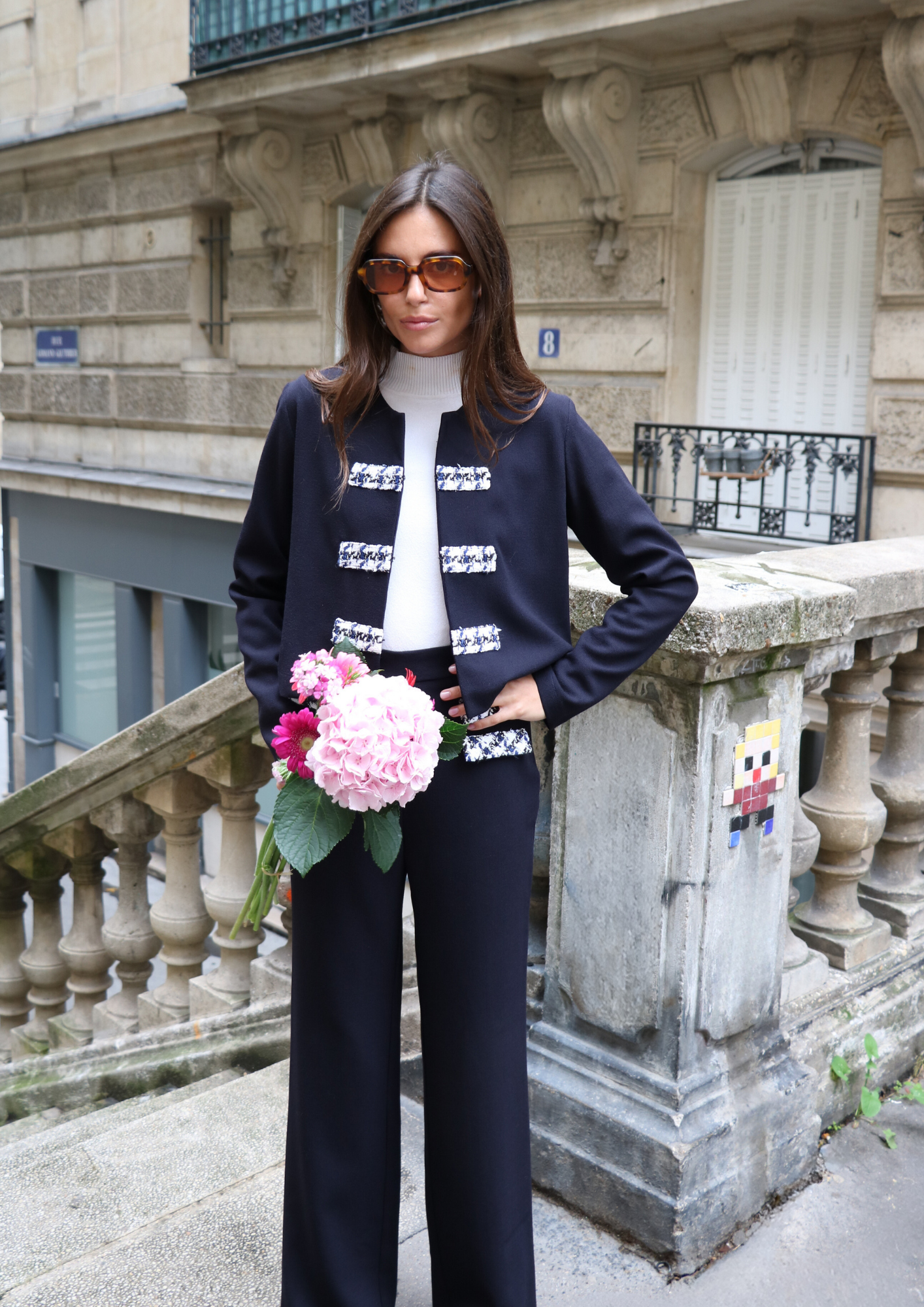 Pantalon Couture - Poches Tweed - 5 coloris