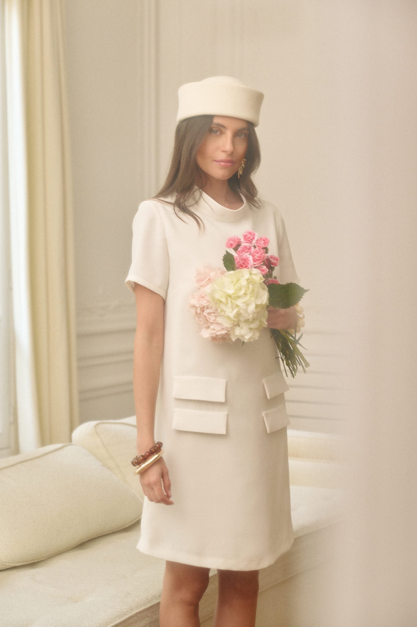 ROBE COUTURE - IVOIRE - Col & Poches personnalisables