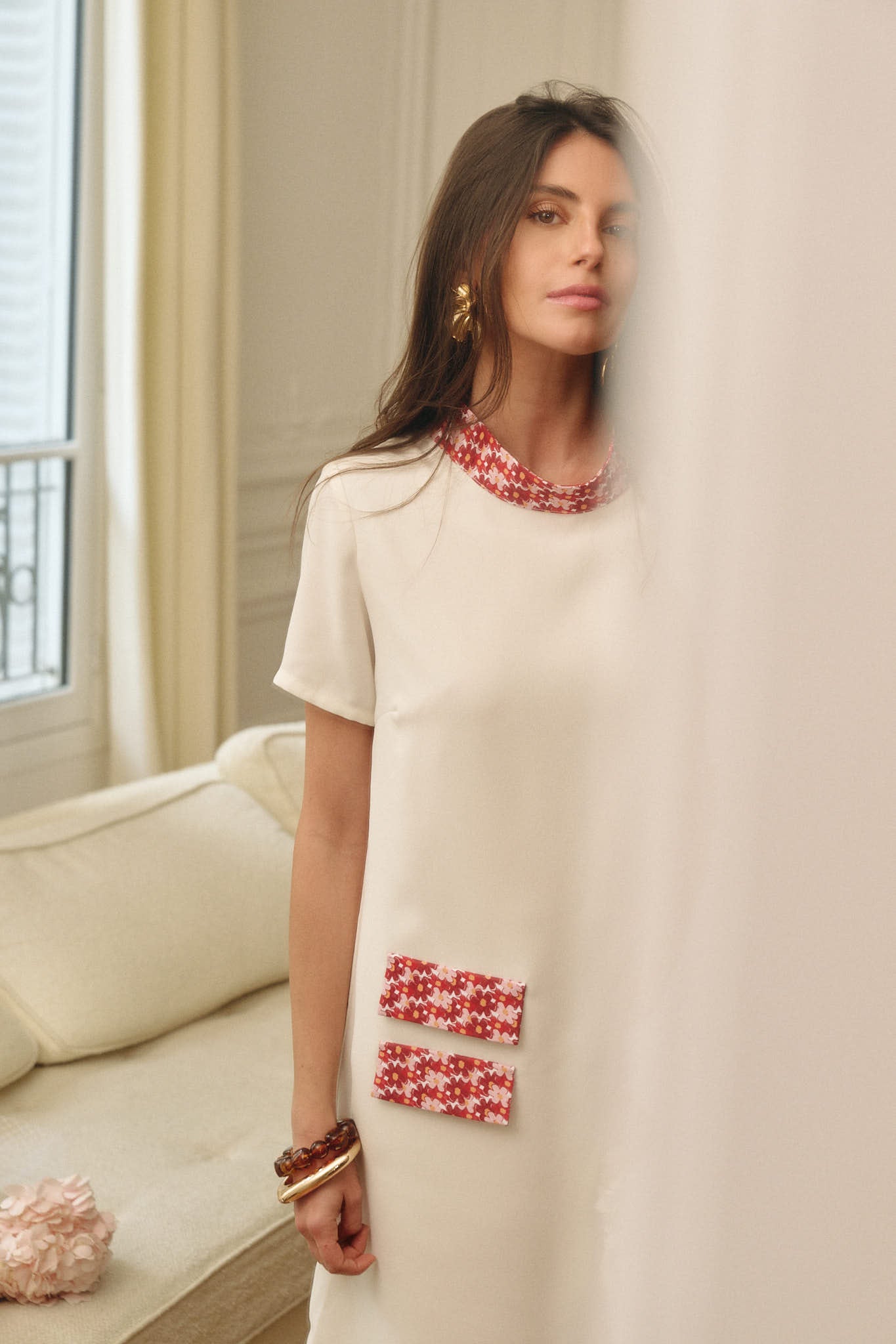 ROBE COUTURE - IVOIRE - Col & Poches personnalisables