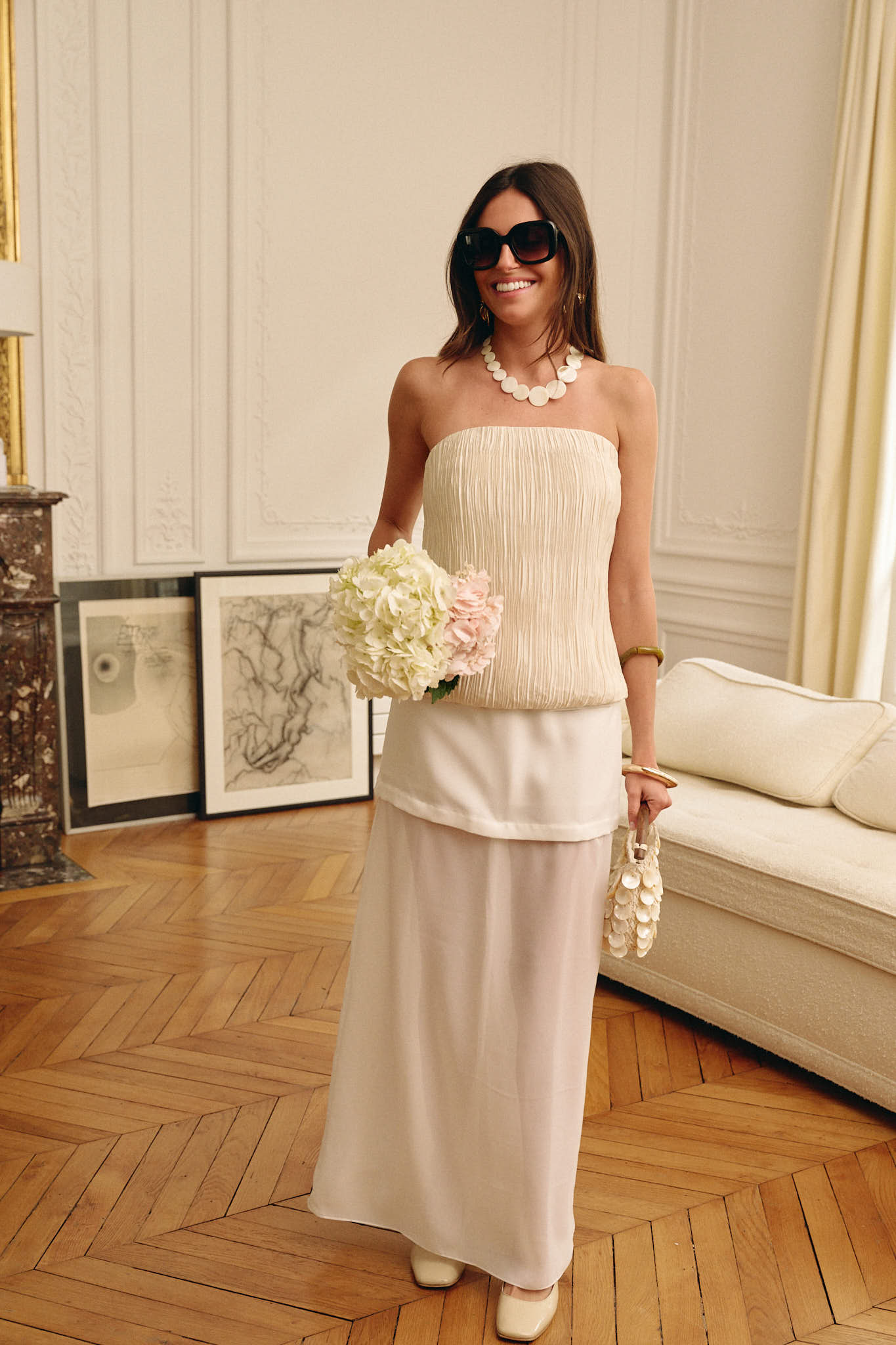 TOP BUSTIER NICOLE - IVOIRE