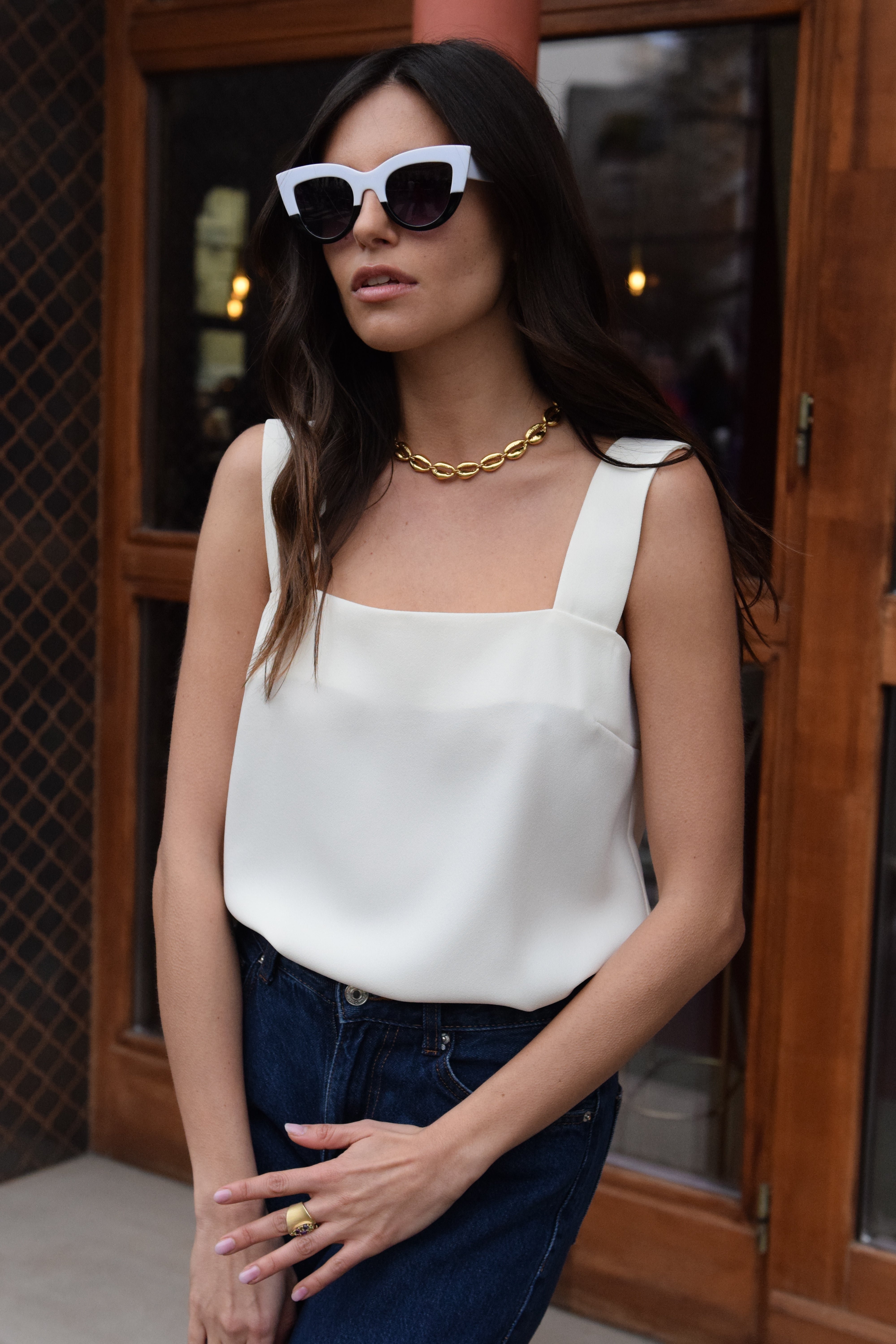 Santorini Top - Ivory