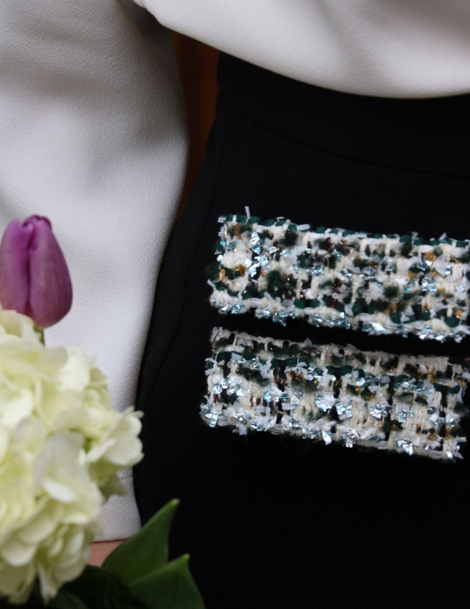 Pantalon Couture - Poches Tweed - 5 coloris