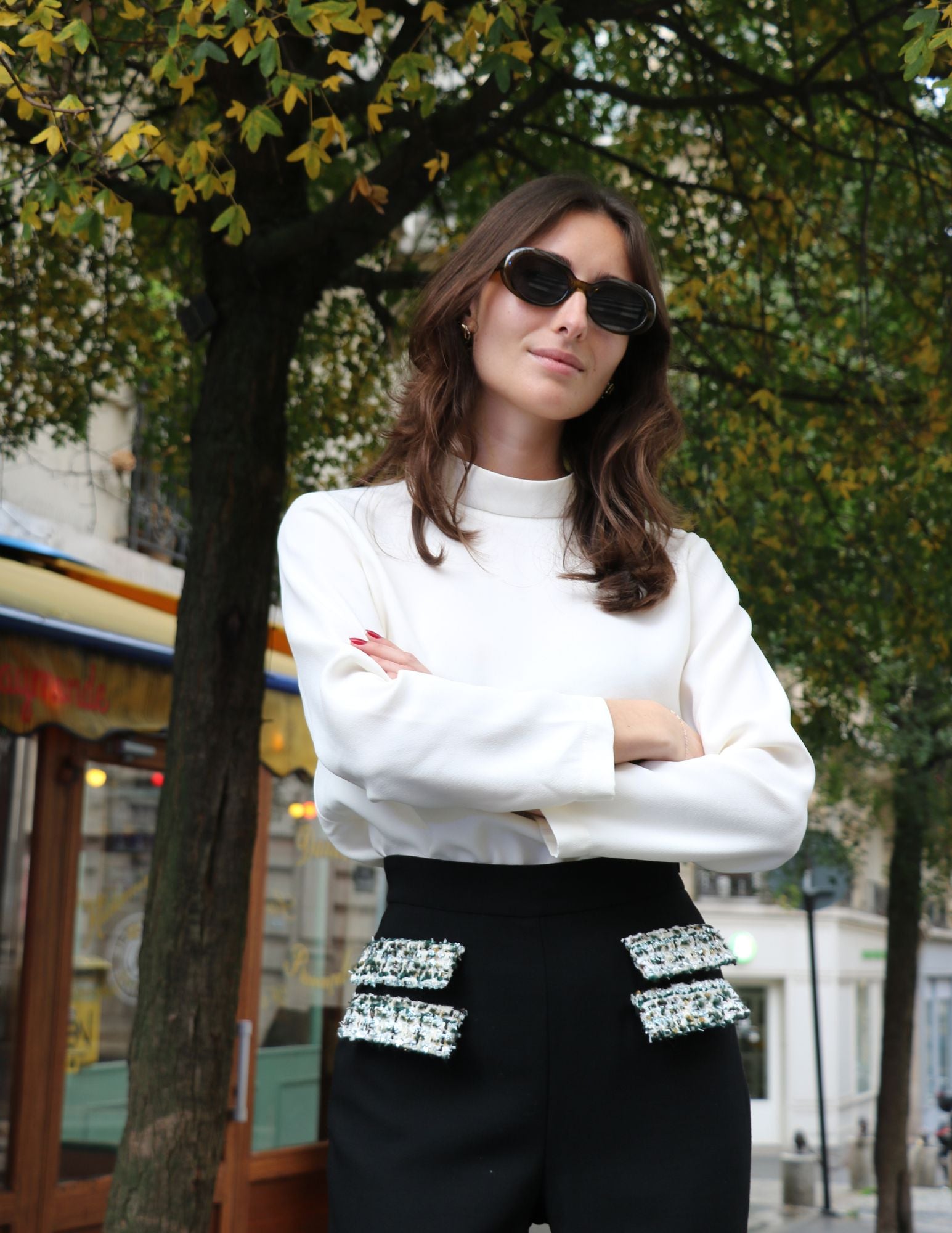 Pantalon Couture - Poches Tweed - 5 coloris