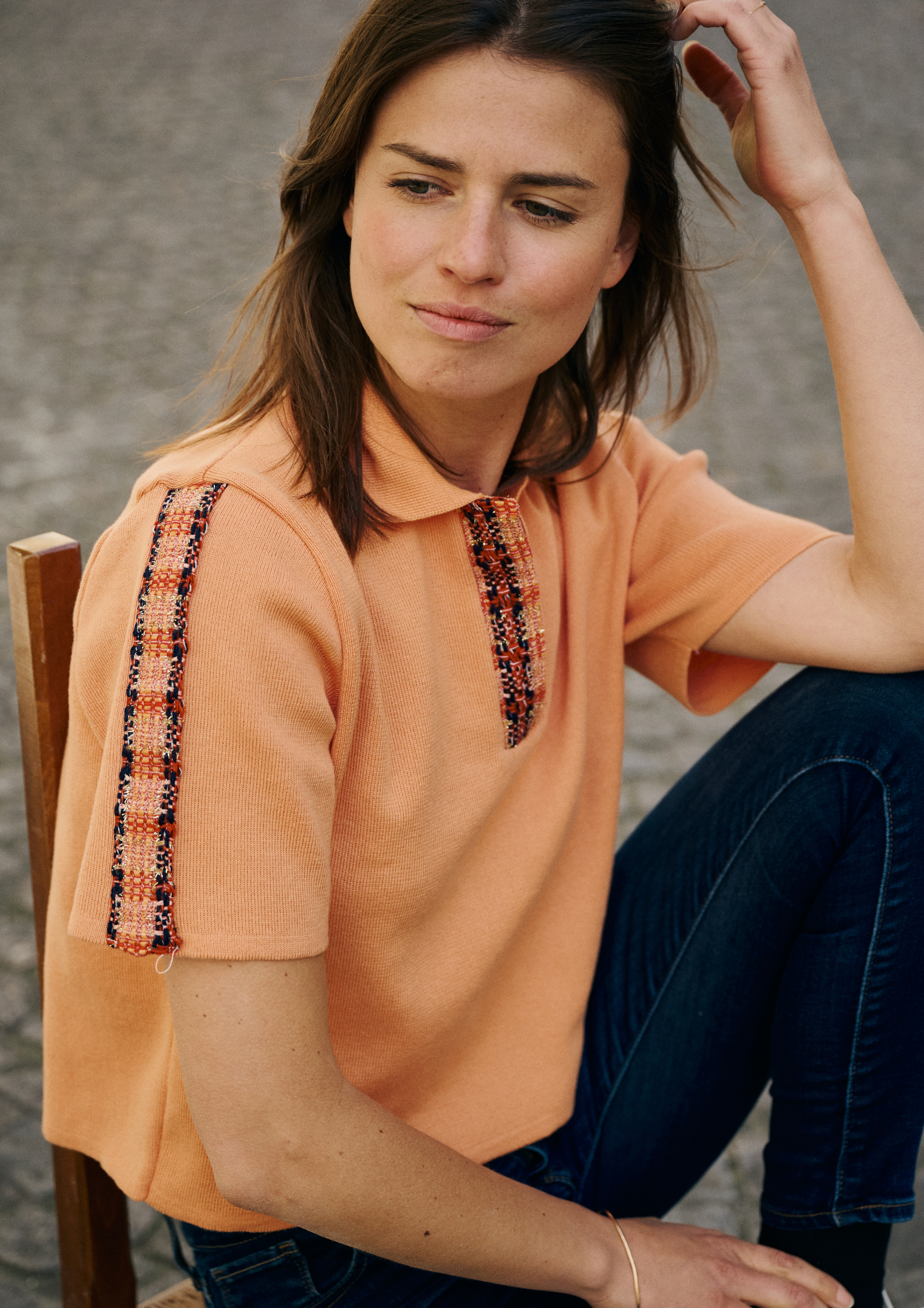 Polo orange pastel