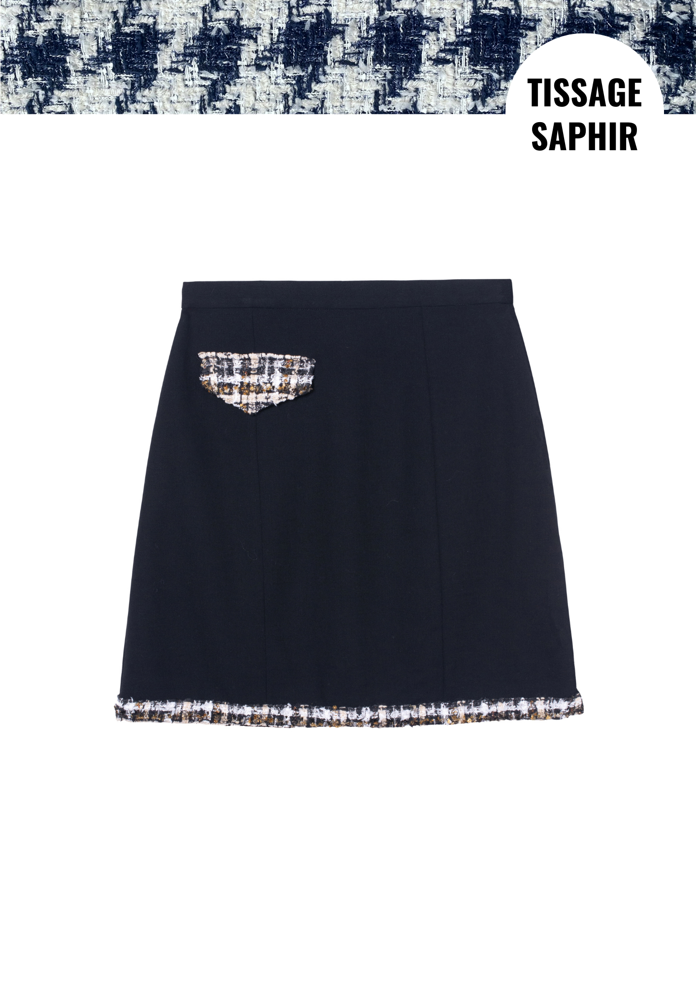 Jupe Couture Bleu Marine