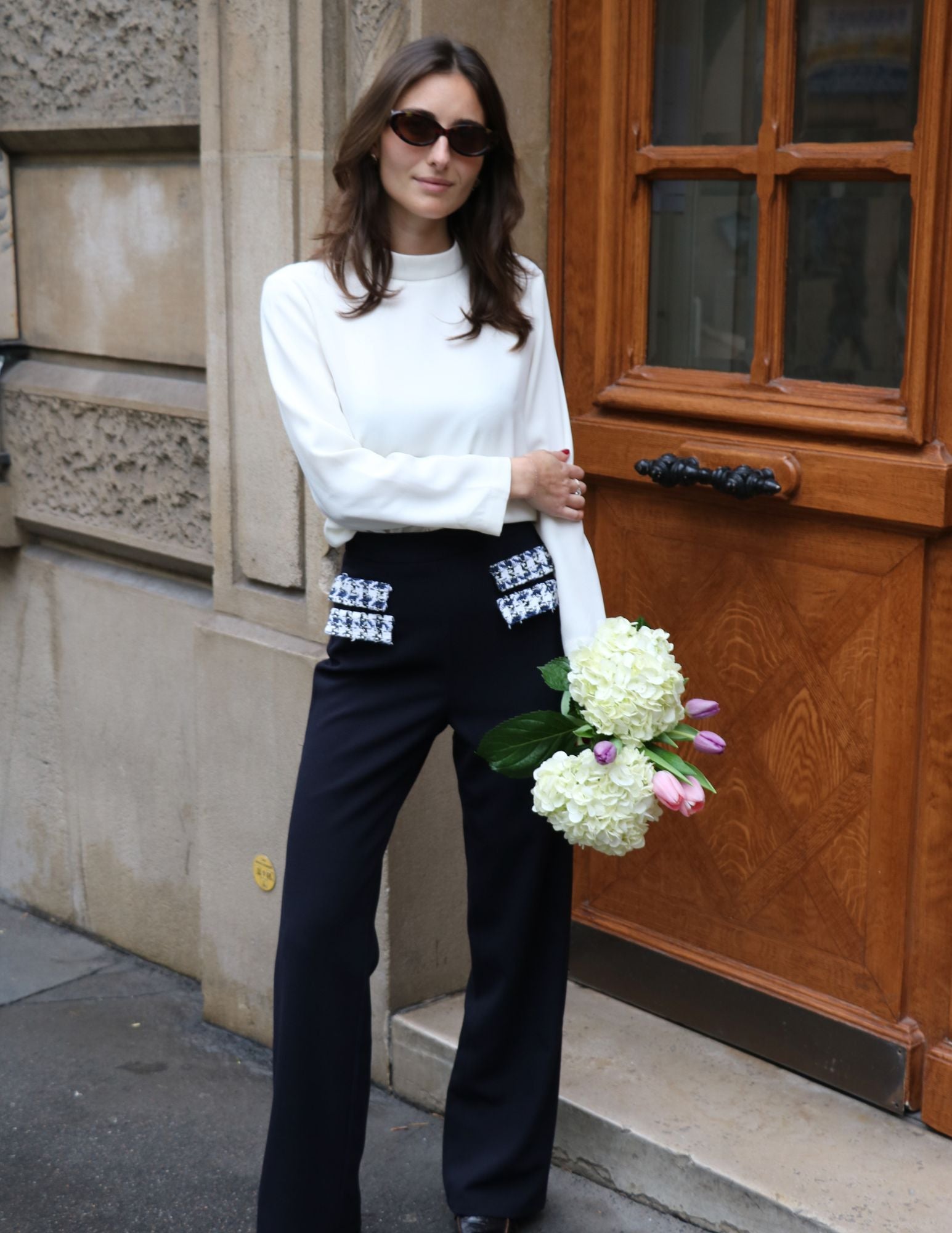 Pantalon Couture - Poches Tweed - 5 coloris