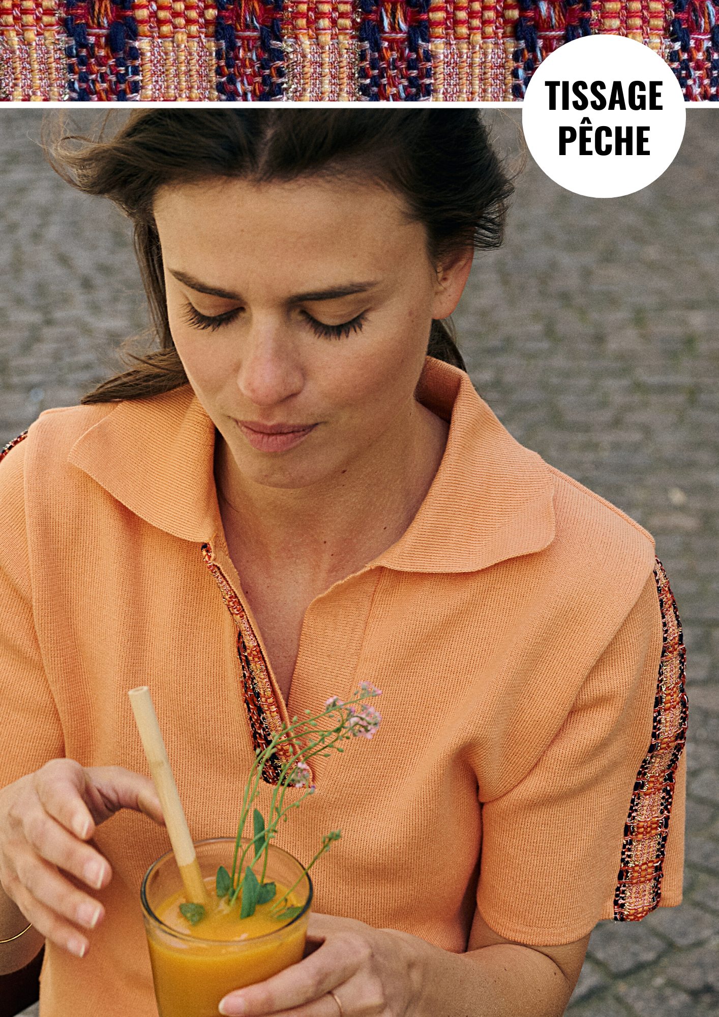 Polo orange pastel