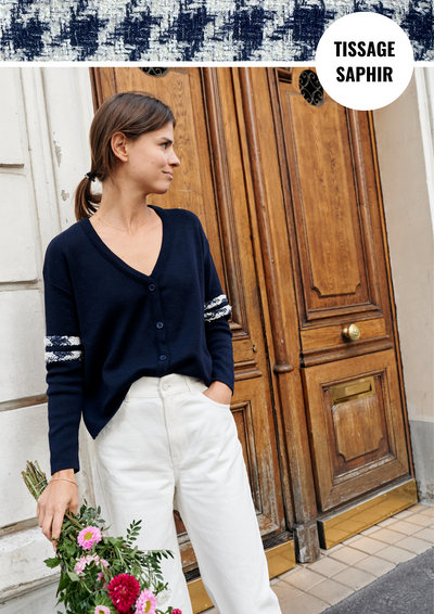 <tc>Gilet Couture Bleu Marine</tc>