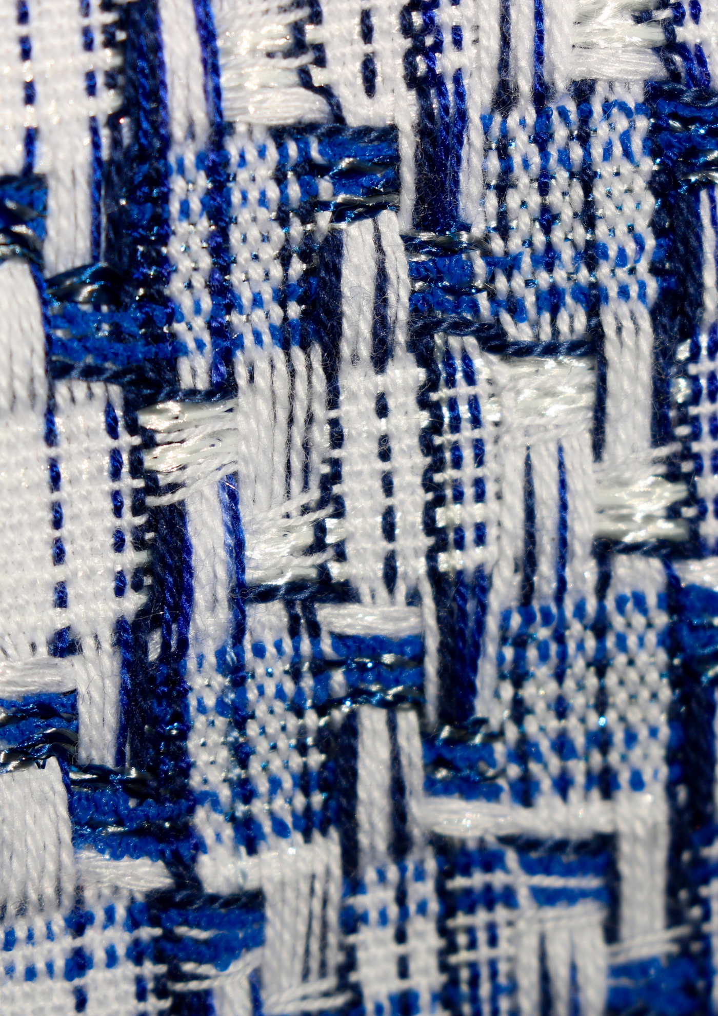 Couture T-shirt - Blue & White Weaving
